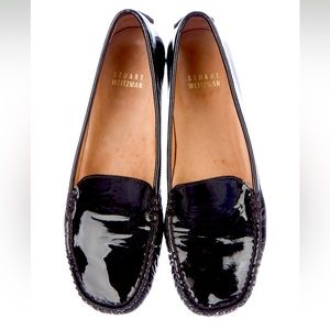 Stuart Weitzman Black Patent Leather Loafers. Sz 6. Excellent condition.